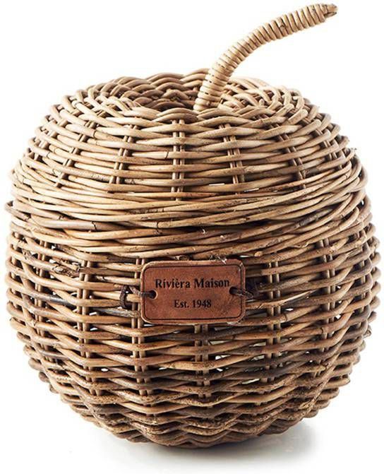 Rivièra Maison Rustic Rattan Apple Fruitschaal Rattan 29,1 x Ø20 cm -  Bestek.shop